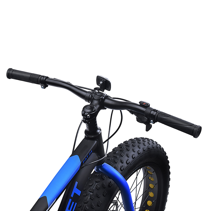 Фото к товару Велосипед 24" Rocket Fat 24, цвет черный/синий, размер 15" Велосипед 24" Rocket Fat 24, цвет черный/синий, размер 15"