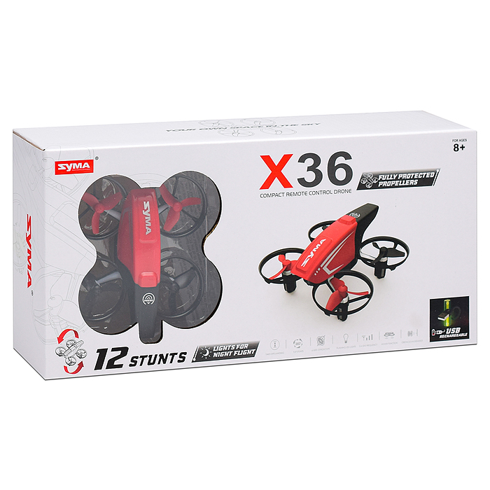 Фото к товару Квадрокоптер X36 "Фьюжн" р/у, 27 MHz, в коробке Квадрокоптер X36 "Фьюжн" р/у, 27 MHz, в коробке