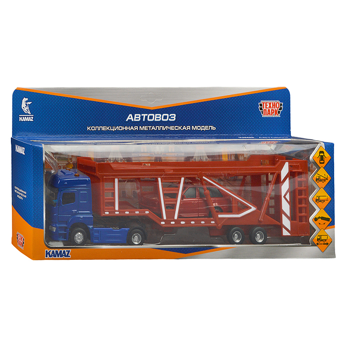 Фото к товару Машина металл KAMAZ Автовоз 17 см, (двери, подвиж дет, машинка) в коробке Машина металл KAMAZ Автовоз 17 см, (двери, подвиж дет, машинка) в коробке
