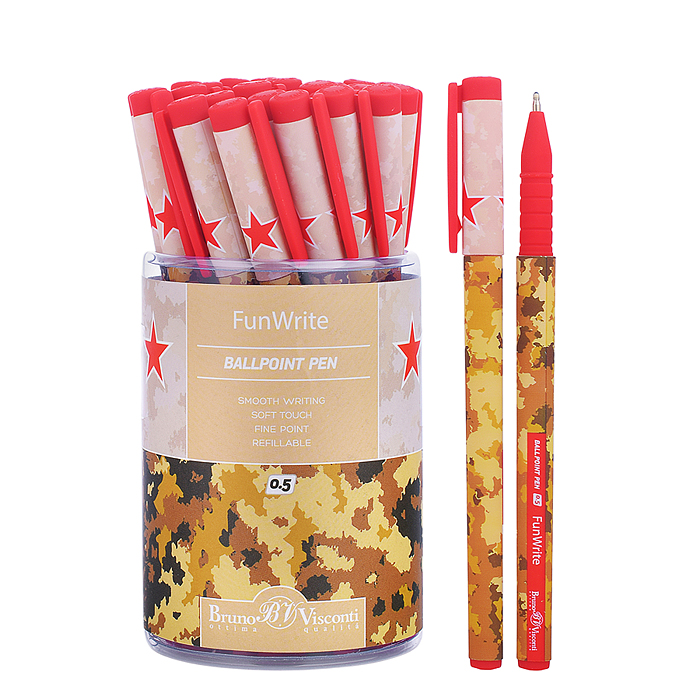 Ручка "FunWrite. Military. Sand" шариковая 0.5 мм, синяя