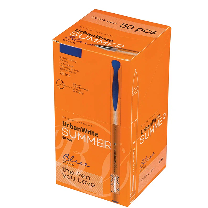 Ручка "UrbanWrite. Summer" с чернилами на масляной основе 0.7 мм, синяя
