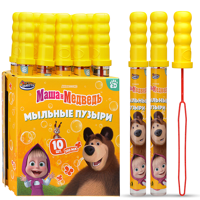Мыльные пузыри"Маша и Медведь" 200мл., в колбе 38см. Мыльные пузыри"Маша и Медведь" 200мл., в колбе 38см.