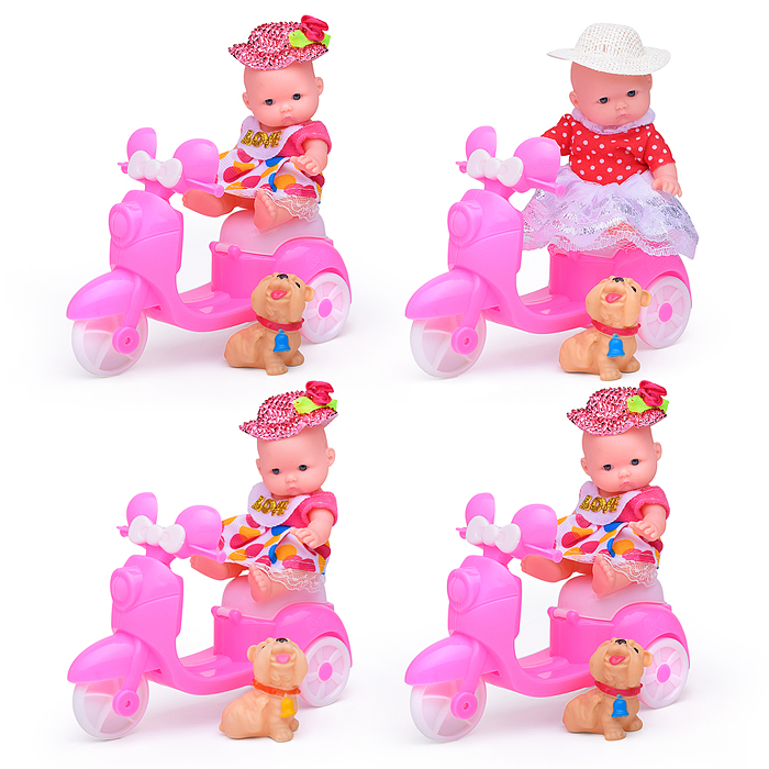 Кукла HB98-75A с мотоциклом и аксессуарами, пакете