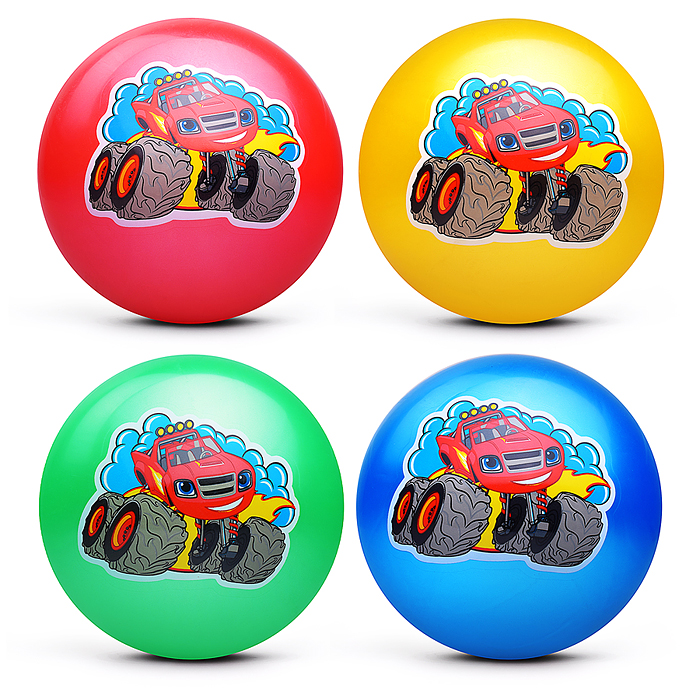 Мяч пвх 23 см "Вспыш" с наклейкой, в сетке