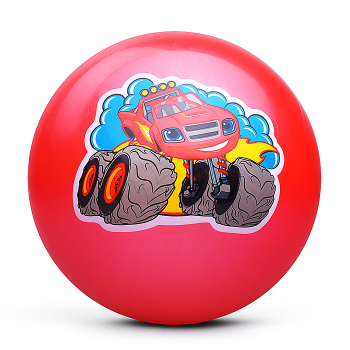 Фото к товару Мяч пвх 23 см "Вспыш" с наклейкой, в сетке Мяч пвх 23 см "Вспыш" с наклейкой, в сетке