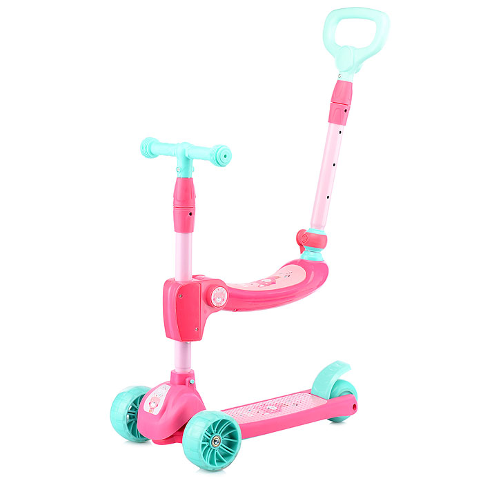 Самокат U066850Y розовый, в коробке в пакете