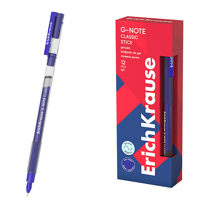 Ручка гелевая G-Note Stick Classic 0.5, цвет чернил синий 