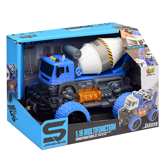 Машина JS102AS "ГигантСтрой" 1:16 (свет, звук) в коробке