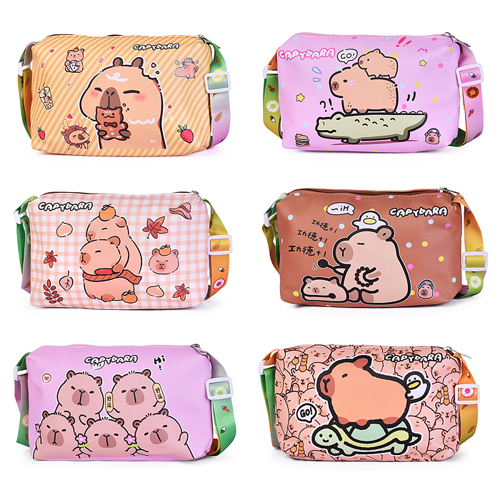 Сумочка детская 00-6747 "Дружные капибары" 19*14*6 см. Сумочка детская 00-6747 "Дружные капибары" 19*14*6 см.