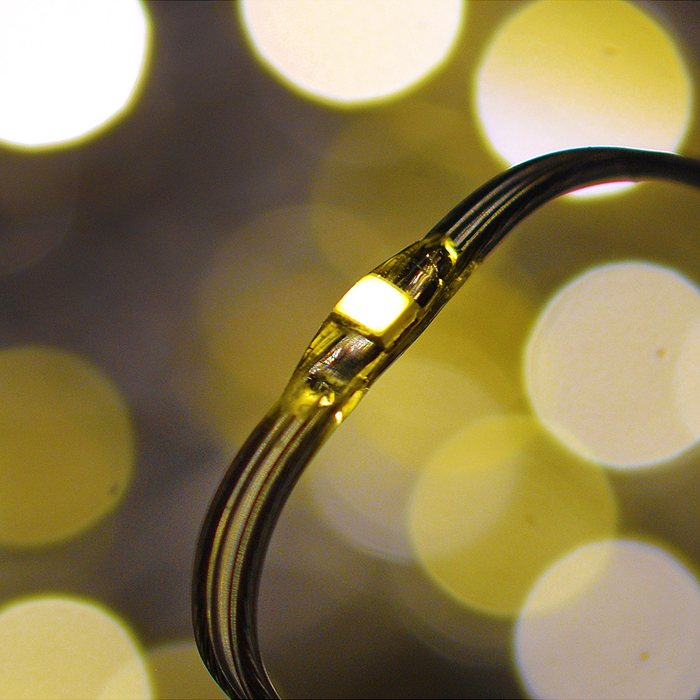 Фото к товару Электрогирлянда светодиодная Роса, 10 м, 100 ламп, теплый Электрогирлянда светодиодная Роса, 10 м, 100 ламп, теплый