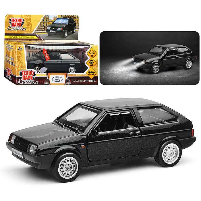 Машина металл LADA 2108 "Спутник", 12см, (свет-звук,откр. дв, баг.) инерц., в коробке Машина металл LADA 2108 "Спутник", 12см, (свет-звук,откр. дв, баг.) инерц., в коробке
