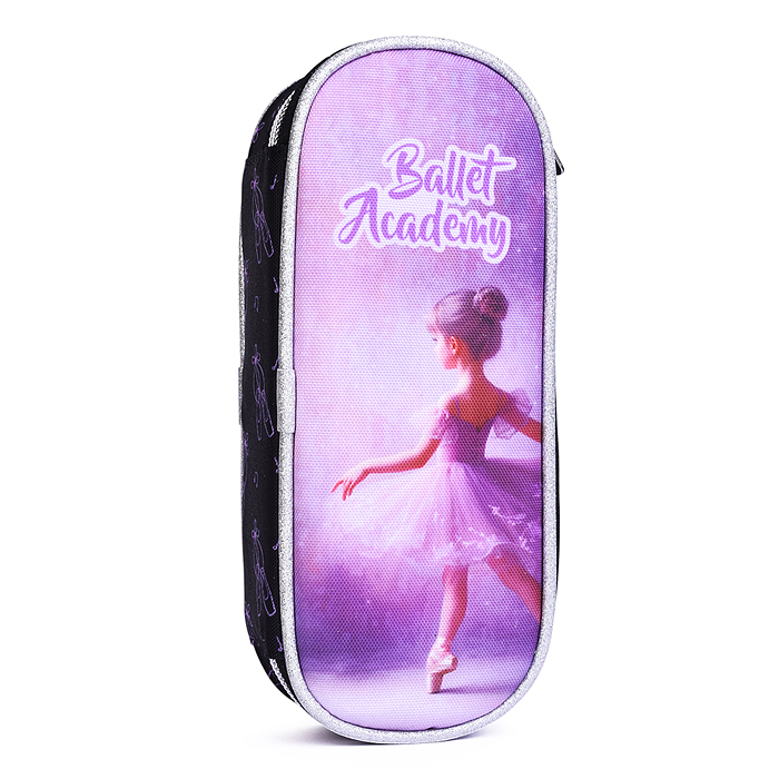 Пенал "Ballet Academy" 21x8x5 см, овальный для 50 предметов, с внутренним органайзером-ство