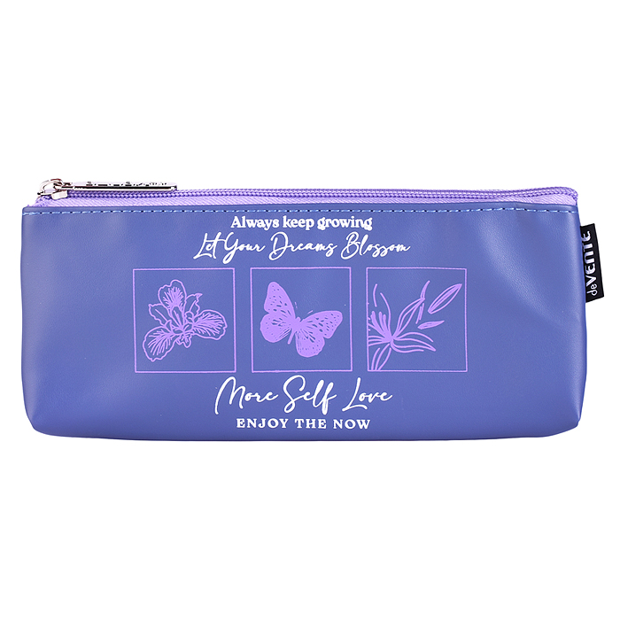 Пенал "Fashion" 21x8x3,5 см, треугольный для 45 предметов, на молнии, матовая антивандальна