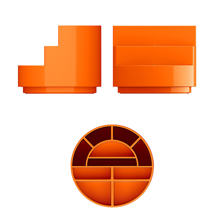 Подставка настольная вращающаяся пластиковая Mini Burger, Neon Solid, оранжевая