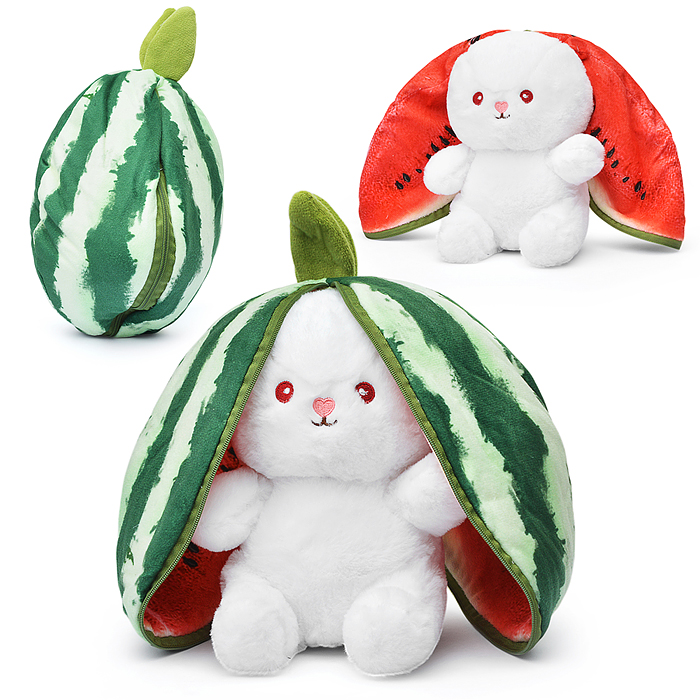 Мягкая игрушка М1299 "Заяц арбузик" 21см