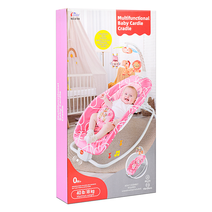 Фото к товару Шезлонг детский 8789 "Жирафик" (розовый) Шезлонг детский 8789 "Жирафик" (розовый)