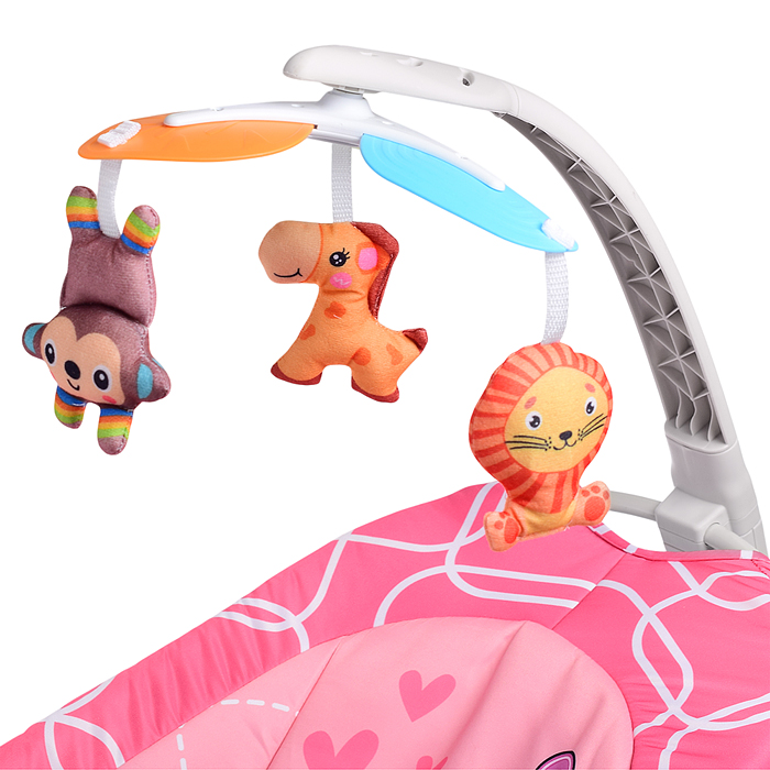 Фото к товару Шезлонг детский 8789 "Жирафик" (розовый) Шезлонг детский 8789 "Жирафик" (розовый)