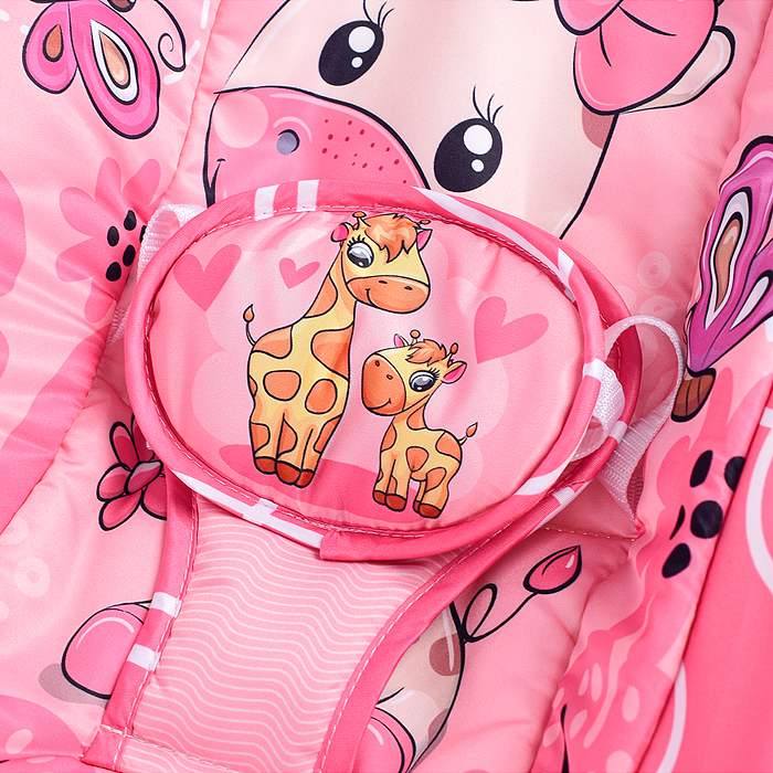 Фото к товару Шезлонг детский 8789 "Жирафик" (розовый) Шезлонг детский 8789 "Жирафик" (розовый)