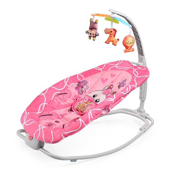 Фото к товару Шезлонг детский 8789 "Жирафик" (розовый) Шезлонг детский 8789 "Жирафик" (розовый)