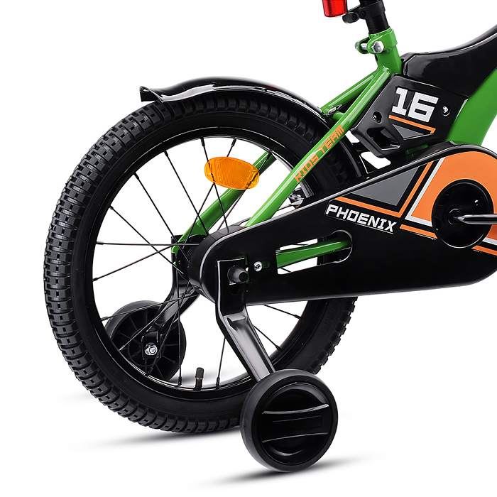 Фото к товару Велосипед 16" Rocket Phoenix, цвет зеленый Велосипед 16" Rocket Phoenix, цвет зеленый