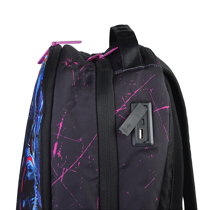 Рюкзак "Label. Cyber Cat" подростковый 39x30x17 см (19 л) вес 750 г, эргономичная вентилируемая спин