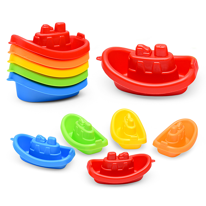 Игровой набор для купания "Кораблики Радуга" 5пр. (в сетке) Игровой набор для купания "Кораблики Радуга" 5пр. (в сетке)