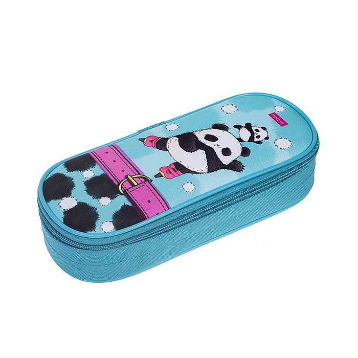 Пенал с карманом на молнии "Плюшевые панды" 220х90х50мм., в индив.упак.