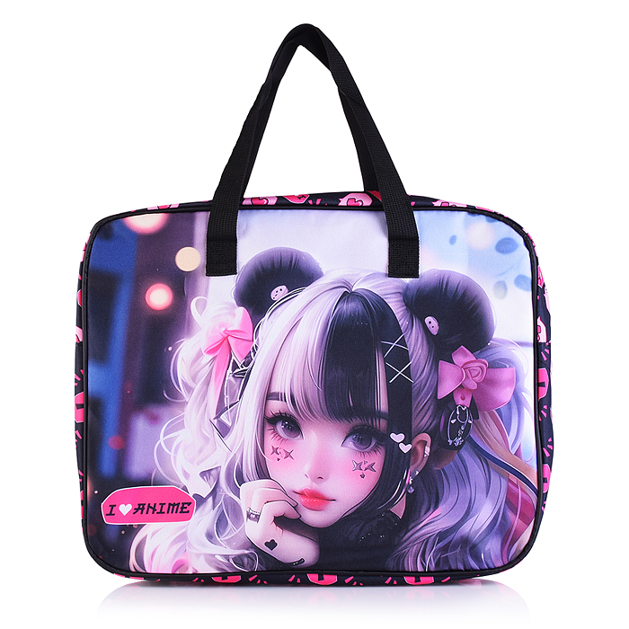 Папка для тетрадей, ИЗО и технологии "I Love Anime" A4 (36x28x8 см) плотный износостойкий п