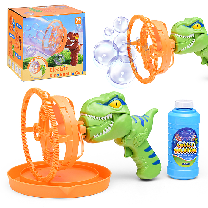Пистолет 00-5437 "Динозавр" для мыльных пузырей, на листе Пистолет 00-5437 "Динозавр" для мыльных пузырей, на листе