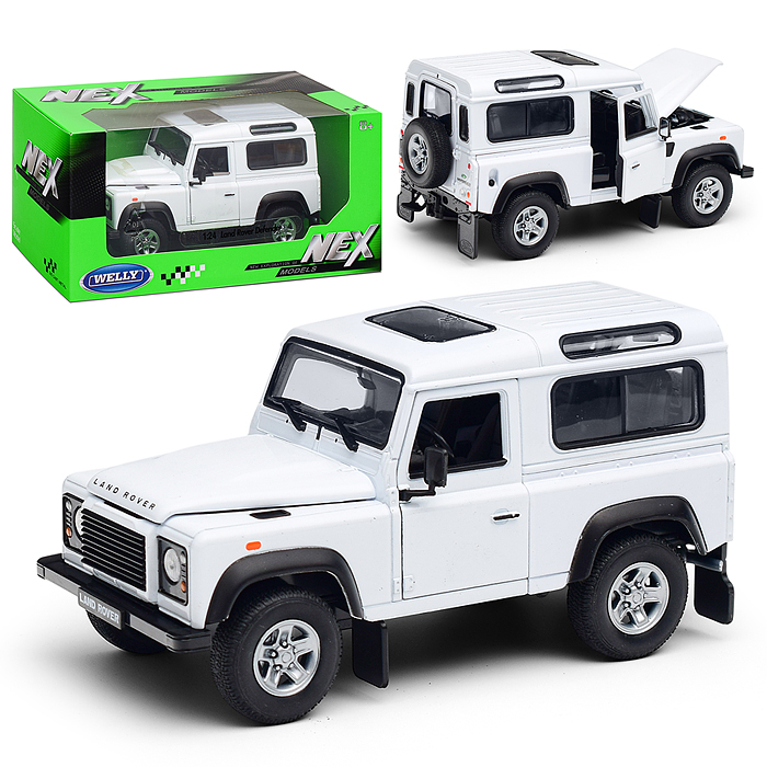 Машинка 1:24 Land Rover Defender I, белый Машинка 1:24 Land Rover Defender I, белый