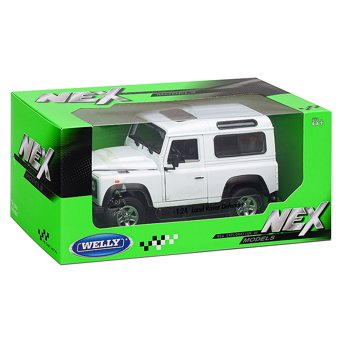 Фото к товару Машинка 1:24 Land Rover Defender I, белый Машинка 1:24 Land Rover Defender I, белый