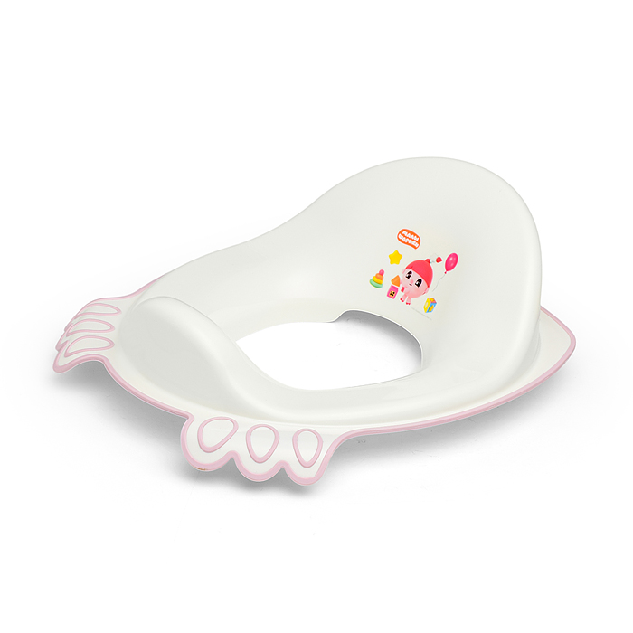Накладка на унитаз детская с декором "Малышарики" (Розовый)