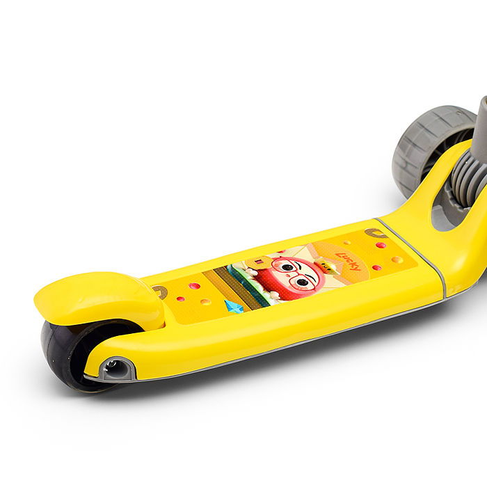 Фото к товару Самокат U001196Y 3-х кол., желто-серый, PU, в коробке Самокат U001196Y 3-х кол., желто-серый, PU, в коробке