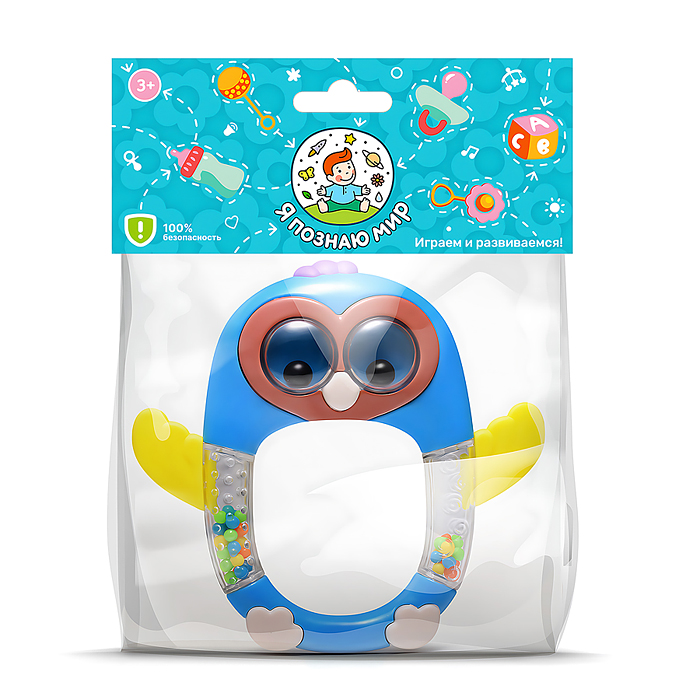 Фото к товару Погремушка Y0128 "Совушка" в пакете Погремушка Y0128 "Совушка" в пакете