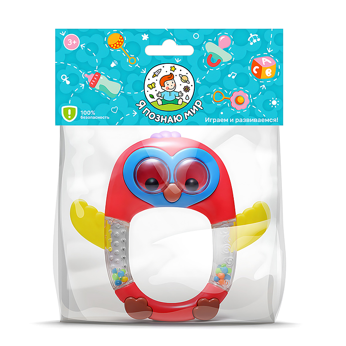 Фото к товару Погремушка Y0128 "Совушка" в пакете Погремушка Y0128 "Совушка" в пакете