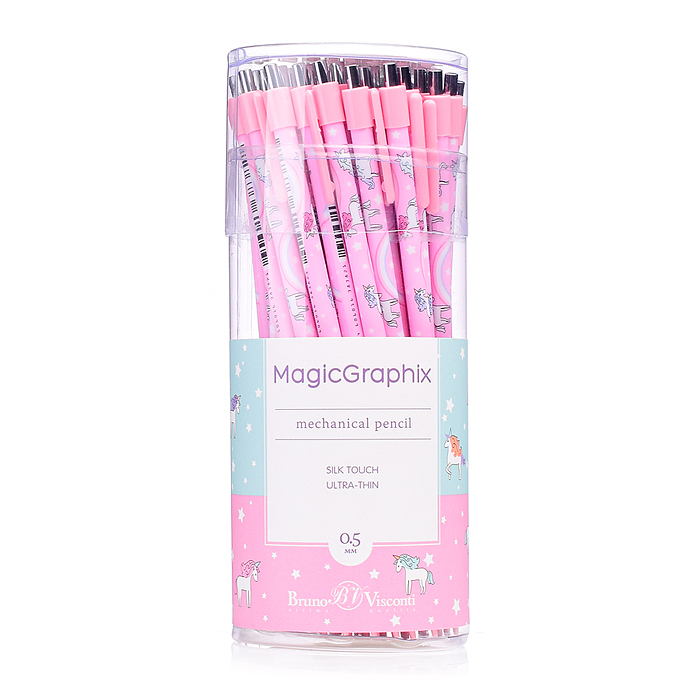 Фото к товару Карандаш механический "MagicGraphix. Единороги. Радуга" 0.5мм Карандаш механический "MagicGraphix. Единороги. Радуга" 0.5мм