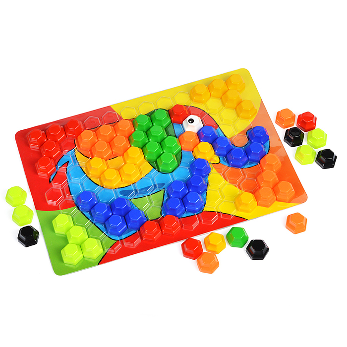 Фото к товару Мозаика для самых маленьких Baby Toys "Трактор" d2,5/7 цв (107 эл) Мозаика для самых маленьких Baby Toys "Трактор" d2,5/7 цв (107 эл)