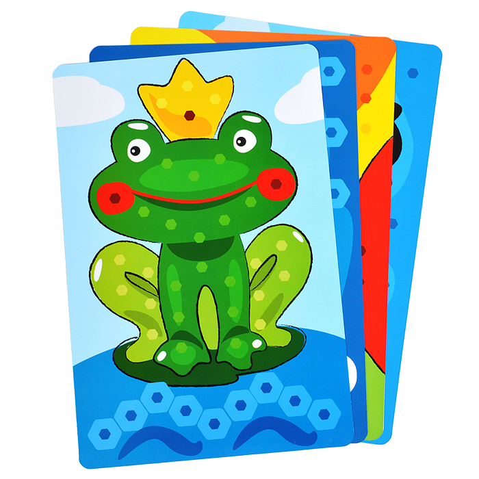 Фото к товару Мозаика для самых маленьких Baby Toys "Трактор" d2,5/7 цв (107 эл) Мозаика для самых маленьких Baby Toys "Трактор" d2,5/7 цв (107 эл)