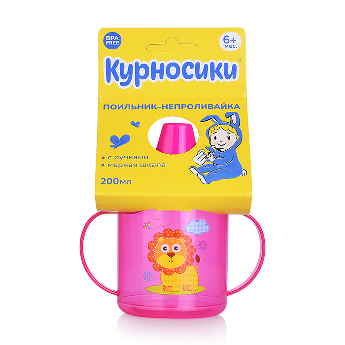 Фото к товару Поильник-непроливайка с жестким носиком, с ручками, ассорти, 200 мл, 5+, 1шт. Поильник-непроливайка с жестким носиком, с ручками, ассорти, 200 мл, 5+, 1шт.
