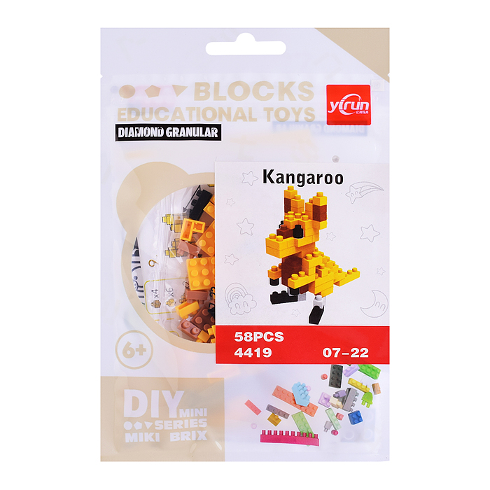 Конструктор 4419 "Животные" в ассортименте, в пакете