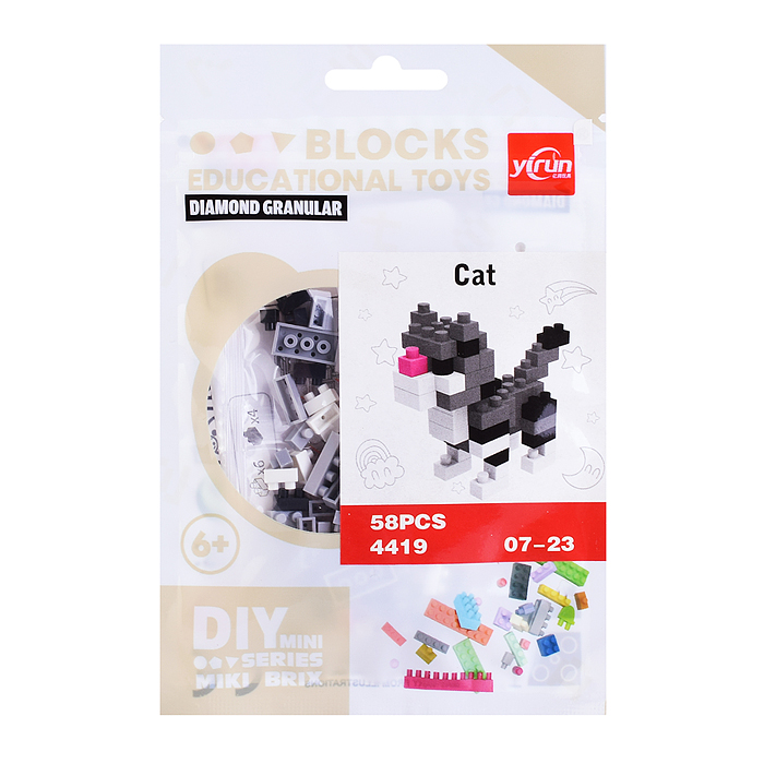 Конструктор 4419 "Животные" в ассортименте, в пакете