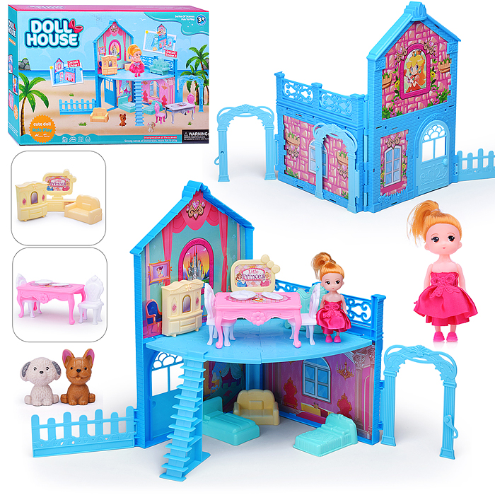 Дом для кукол 556-98 "Пляжный коттедж" в коробке Дом для кукол 556-98 "Пляжный коттедж" в коробке