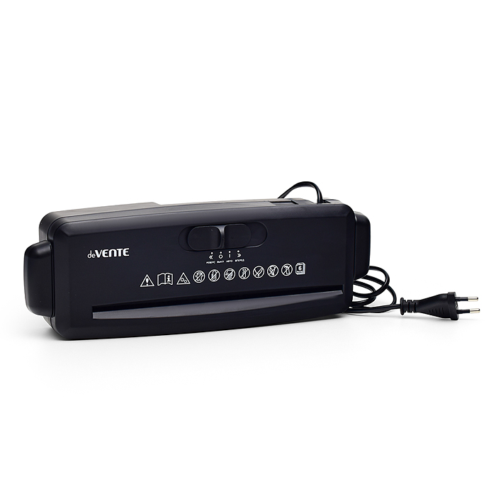 Фото к товару Шредер для бумаги DV1061 308x130x371 мм, 10 литров, вес 1,5 кг, одновременная загузка 6 ли Шредер для бумаги DV1061 308x130x371 мм, 10 литров, вес 1,5 кг, одновременная загузка 6 ли