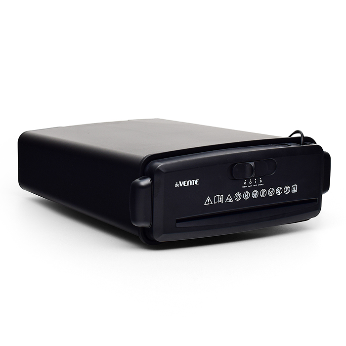 Фото к товару Шредер для бумаги DV1061 308x130x371 мм, 10 литров, вес 1,5 кг, одновременная загузка 6 ли Шредер для бумаги DV1061 308x130x371 мм, 10 литров, вес 1,5 кг, одновременная загузка 6 ли