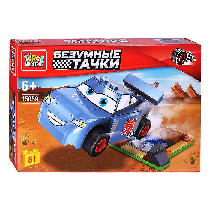 Конструктор "Безумные тачки" 81 дет. 