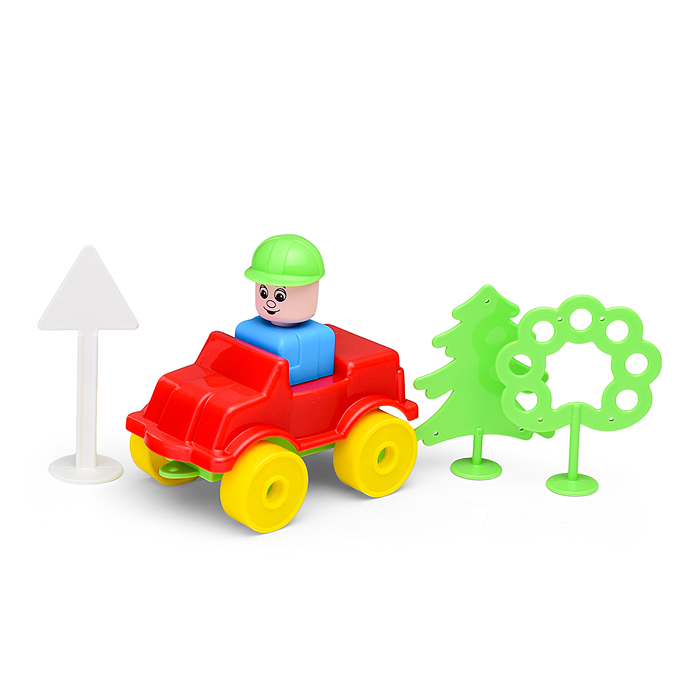 Фото к товару Конструктор "Строитель" (68 элементов) (в ведре оранжевом "Макси" с крышкой) Конструктор "Строитель" (68 элементов) (в ведре оранжевом "Макси" с крышкой)