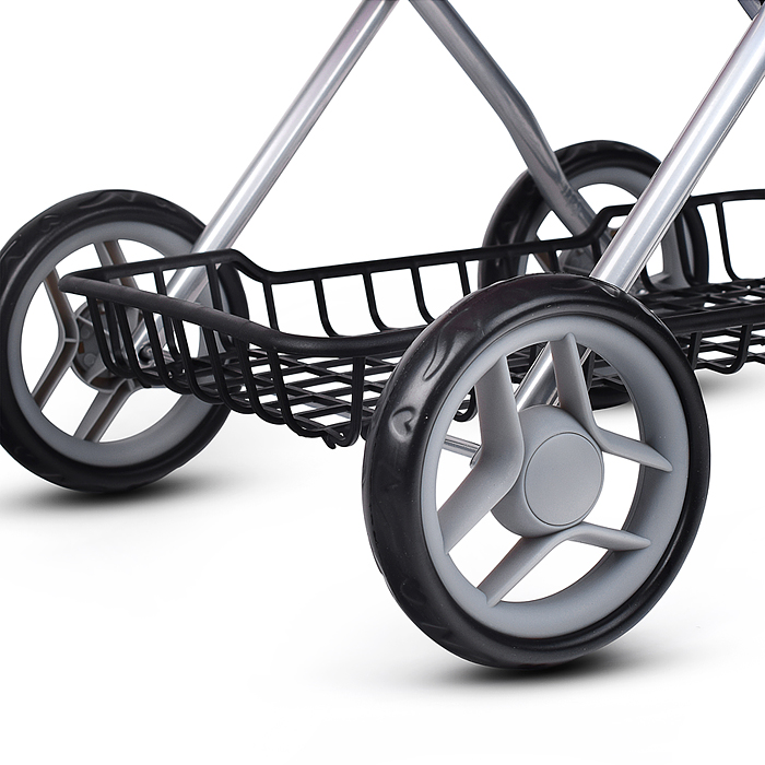 Фото к товару Коляска для кукол 9325B металлическая, складная, прогулочная с капюшоном и корзиной, цвет розовый Коляска для кукол 9325B металлическая, складная, прогулочная с капюшоном и корзиной, цвет розовый