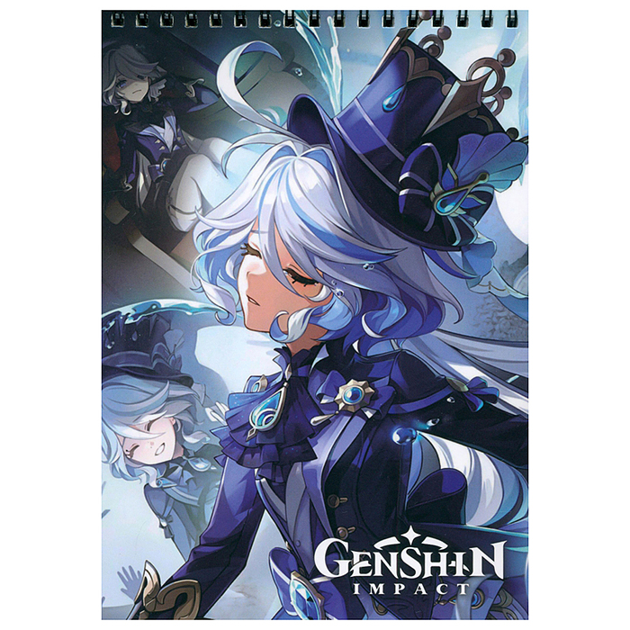 Геншин. Творческий блокнот cо стикерами A5. Нежная Фурина. Геншин. Творческий блокнот cо стикерами A5. Нежная Фурина.