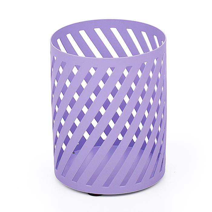 Подставка металлическая  для пишущих принадлежностей "Pastel" 8x10 см, круглая,  цвет пастел