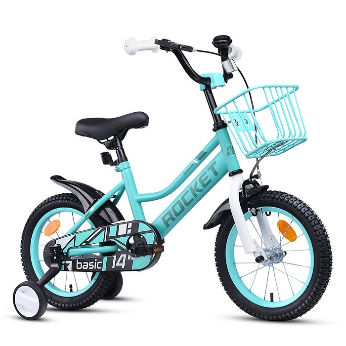 Фото к товару Велосипед 14" Rocket Basic, цвет бирюзовый Велосипед 14" Rocket Basic, цвет бирюзовый